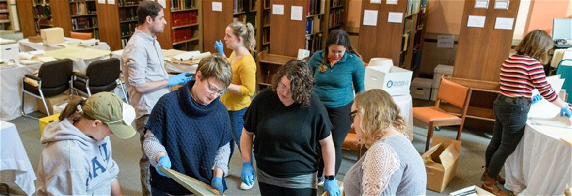 Museum Studies Program students in the archives