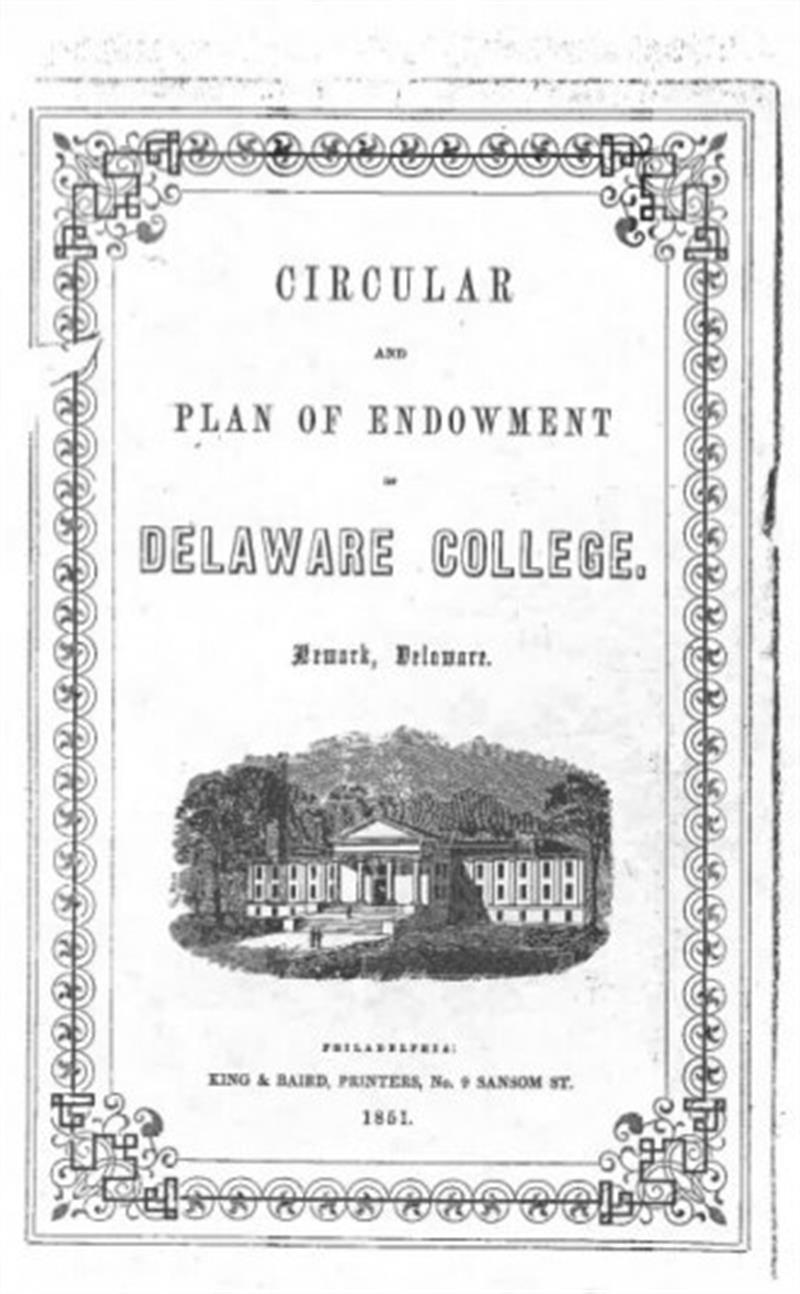1851 Delaware College catalog.
